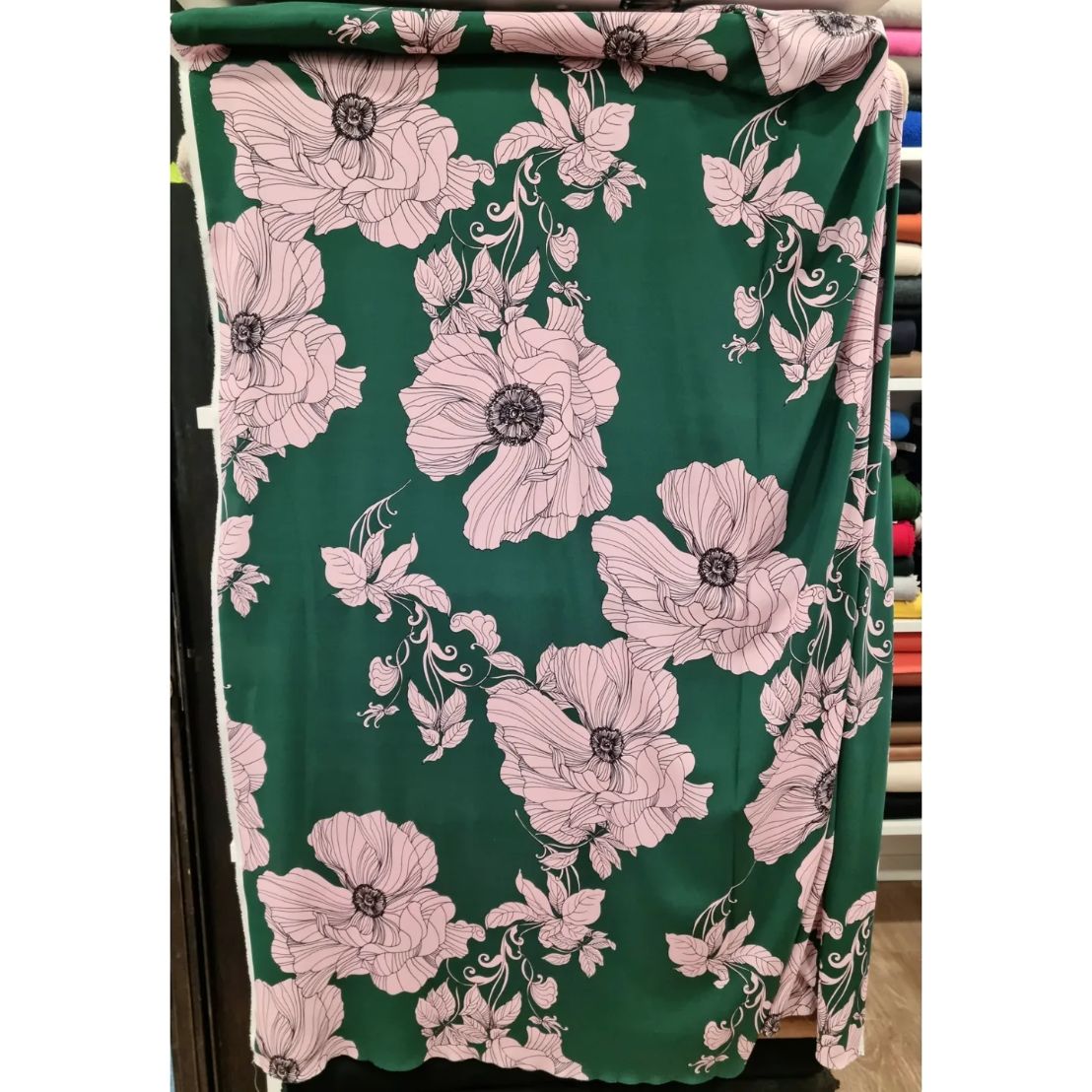 SETA FIORI GRANDI 1 - ULTIMO TAGLIO 2.1 METRI - immagine 2