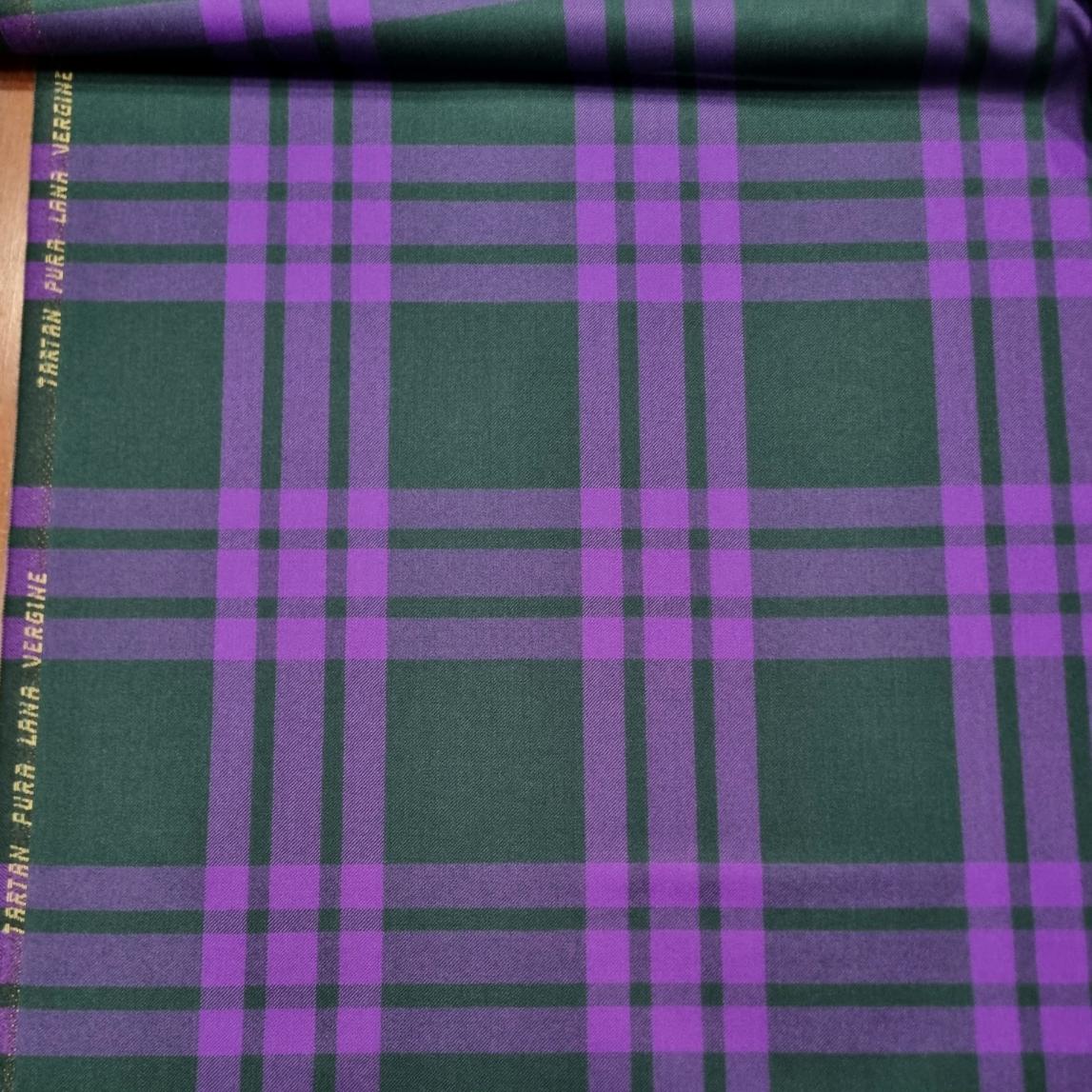 LANA CHECK VIOLA-VERDE