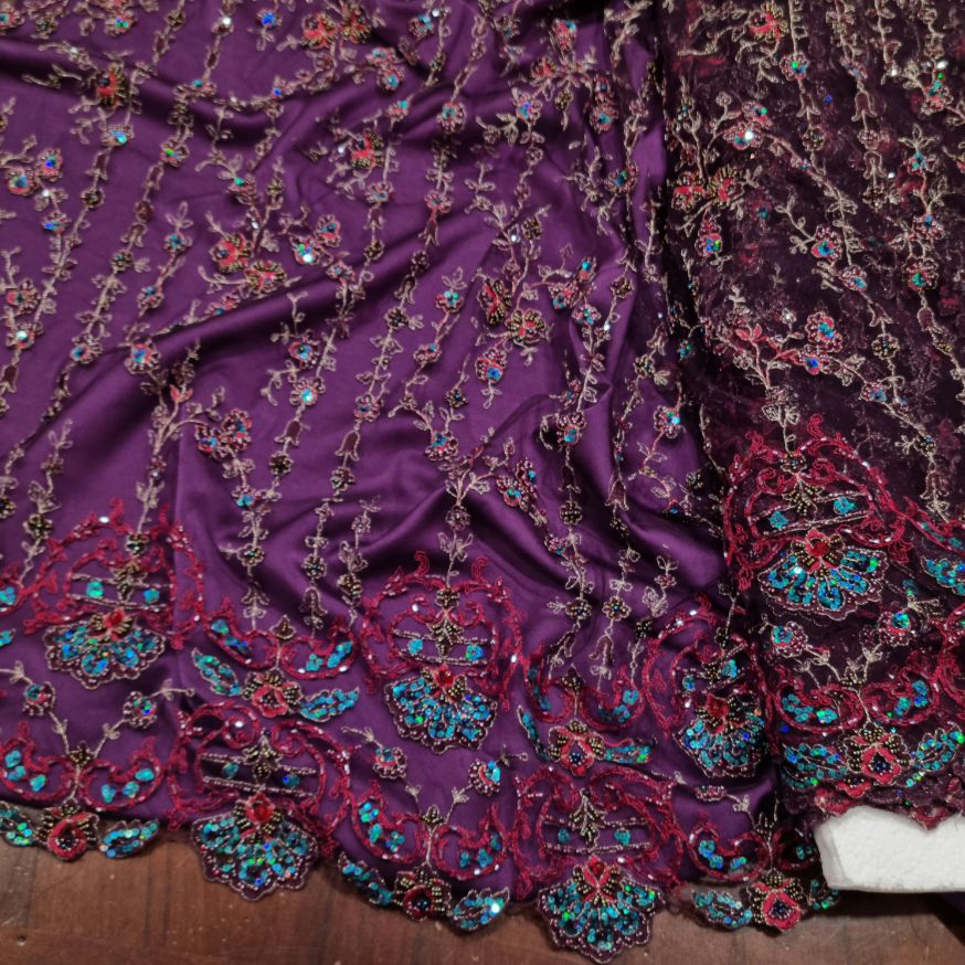 TULLE RICAMATO INDU - immagine 3