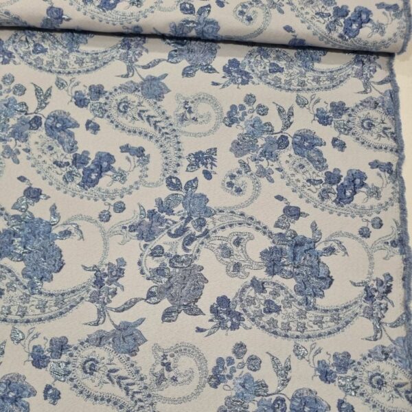 MATELASSE' PAISLEY LIGHT BLUE - LAST 1.25 METERS