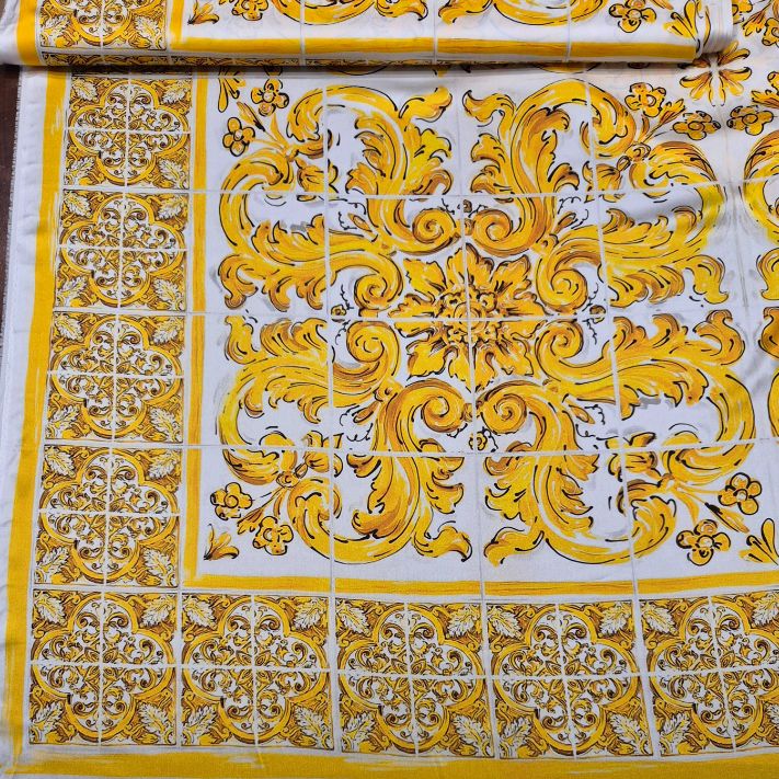 SETA MAIOLICA GIALLO