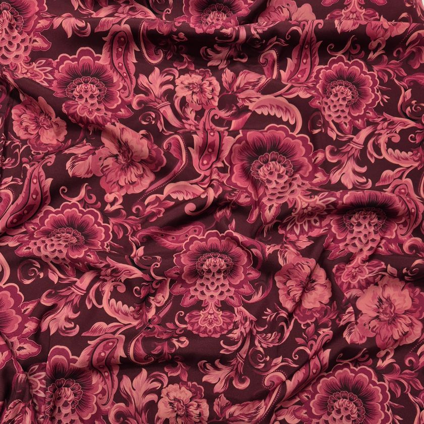 SETA PAISLEY BURGUNDY - immagine 3