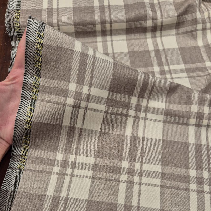 LANA CHECK BEIGE - immagine 2