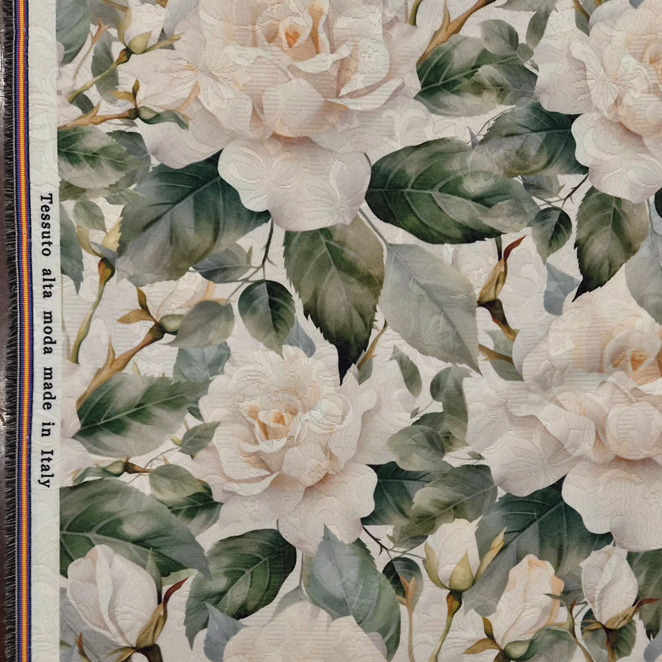 JACQUARD COTONE ROSA BIANCA - immagine 5