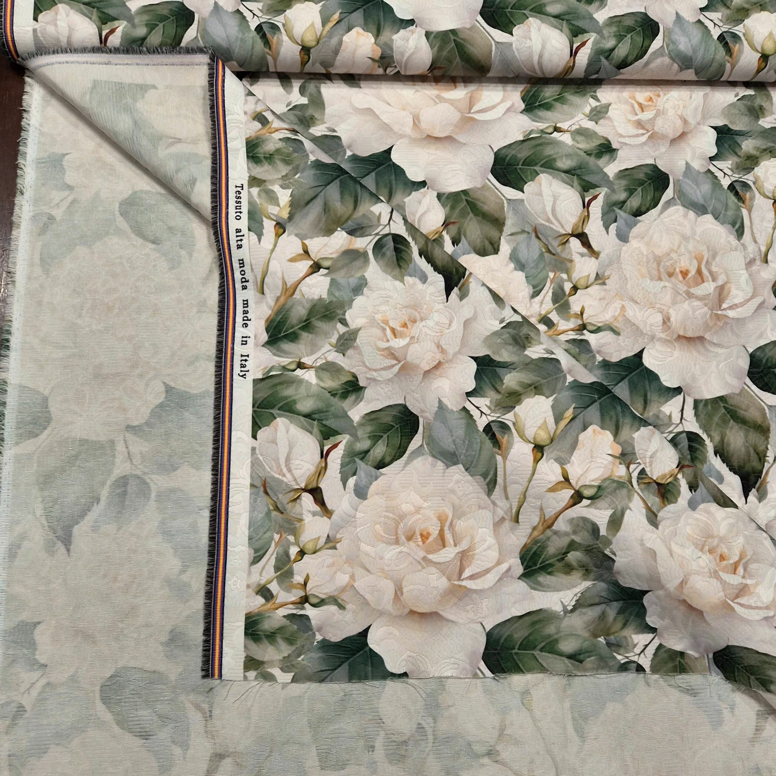 JACQUARD COTONE ROSA BIANCA - immagine 4