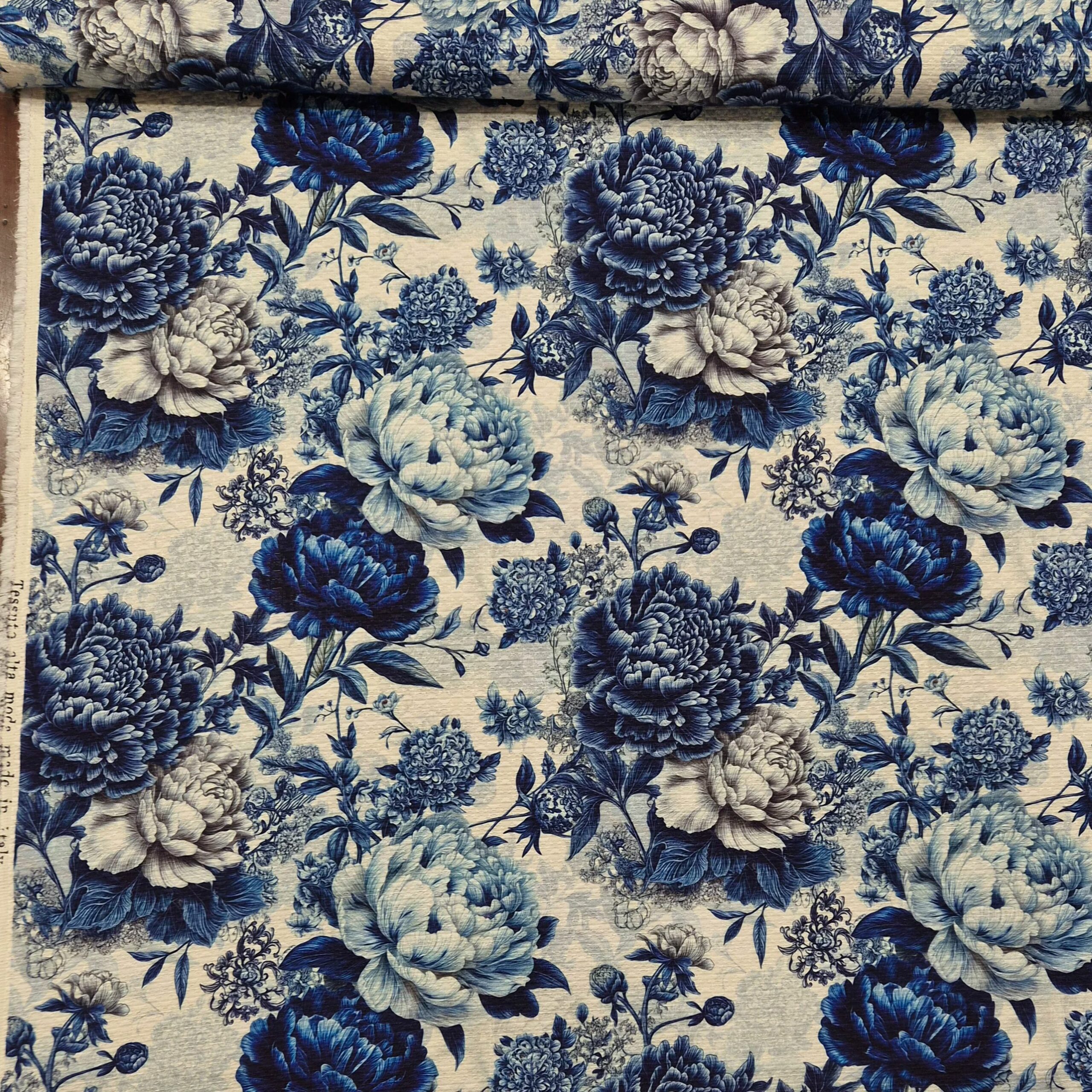 JACQUARD COTONE-SETA BLUE