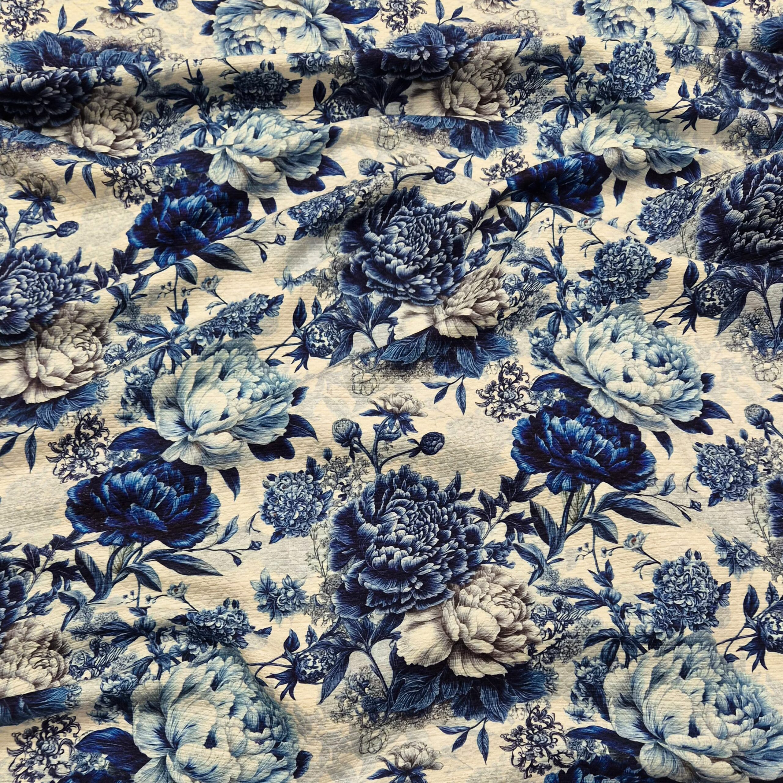 JACQUARD COTONE-SETA BLUE - immagine 4